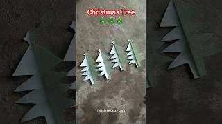 Christmas Tree🎄 Paper Cutting IdeasChristmas Paper Craft christmas short diy shortvideo [upl. by Awuhsoj692]