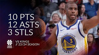 Chris Paul 10 pts 12 asts 3 stls vs Kings 2324 season [upl. by Ahsinauq838]