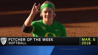 Oregons Miranda Elish collects Pac12 Softball Pitcher of the Week accolades [upl. by Nivre]