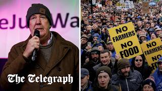 British farmers and Jeremy Clarkson protest Reeves inheritance tax raid in London [upl. by Jeavons]