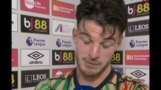 Declan Rice Post Match Interview Bournemouth vs Arsenal 20 [upl. by Ettevey]