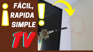 Como hacer una antena casera para TV sencilla ✅ Fácil Rapida y Simple [upl. by Rozamond]