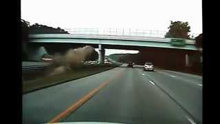 Extra Footage of 675 wreck Car goes airborne 100 mph crash hits bridge caught in Ohio [upl. by Ansev]