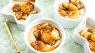 4Ingredient Vegan Crème Brûlée with Caramelized Bananas [upl. by Jahn]