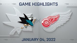 NHL Highlights  Sharks vs Red Wings  Jan 4 2022 [upl. by Pare]