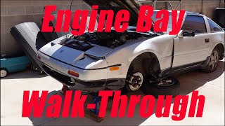 Engine Bay Walkthrough 300zx Z31 [upl. by Yatnoj]