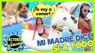 😎Mi MADRE dice SI a TODO SÚPER HAUL de compras RETOS en la piscina CAMBIO de lOOKy pasa esto [upl. by Rhiamon]