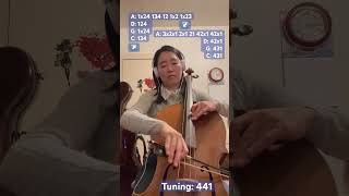 G melodic minor cello scale 3 octaves [upl. by Thorlay]