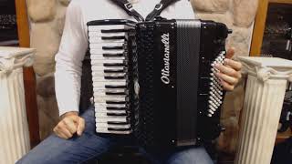 OTTAAERIIH72BK  NEW Black Ottavianelli Aero II Piano Accordion LMMH 34 72 3999 [upl. by Salomon]