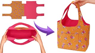 How to sew a tote bag easily and quickly [upl. by Aicenek]