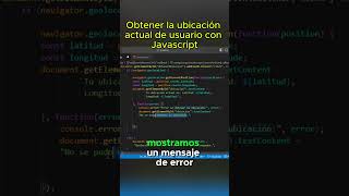 Obtener ubicación con javascript aprendejavascript javascriptdesdecero cursodejavascript [upl. by Seften965]