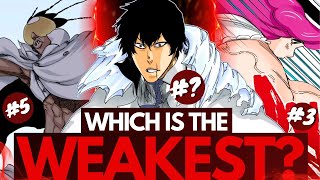 Ranking the WEAKEST Sternritter Schrifts in Bleach 2024 [upl. by Earla288]