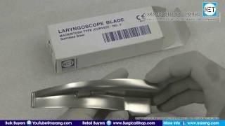 Laryngoscope Blade Mcintosh Type Curved Size 2 SatinDull SS Item Code LS206 [upl. by Kcajyllib]