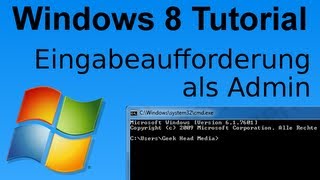 Eingabeaufforderung mit Admin Rechten aufrufen Windows 8 [upl. by Eberto]