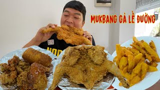 Mukbang  Gà rán phô mai kéo sợi khoai lắc phô mai Fried chicken mukbang [upl. by Carbo]