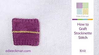 How to Graft Kitchener Stitch in Stockinette Stitch [upl. by Odnavres]