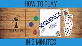 How to Play Sequence in 2 Minutes  The Rules Girl [upl. by Ahtael675]