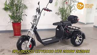 3pluscococitycocoelectric scooterelectric cargo tricycle HT5 2000W 2X20AH CE RoSH [upl. by Eenaej]