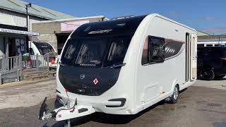 Swift Elegance 480 2019 2 berth luxury touring caravan for sale at North Western Caravans [upl. by Lleneg]