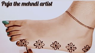 New easy feet mehndi designpairon ki mehandimehandi ka designmehandi designmehandi [upl. by Sineray]