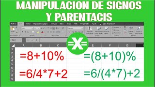 Como poner los paréntesis y los signos en excel [upl. by Dante]