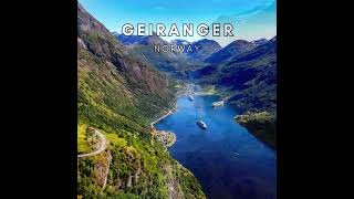 Geiranger Norway 4k Drone shorts [upl. by Forest612]