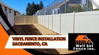 Vinyl Fence Installation Sacramento CA  Well Set Fence Inc [upl. by Mingche]