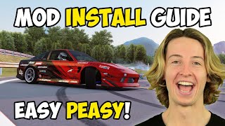 How to EASILY install MODS for Assetto Corsa  Find Cars amp Tracks  DRIFT PACK  Tutorial 2024 [upl. by Pandolfi]