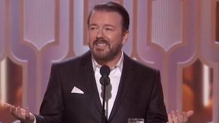 Ricky Gervais makes Harvey Weinstein laugh [upl. by Haeli617]