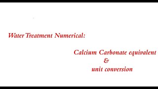 Unit conversion  Hardness of Water [upl. by Nary]