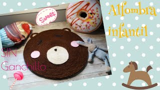 DIY Alfombra InfantilSIN GANCHILLO  Alfombra TRAPILLOCrochet Rug [upl. by Shanie525]