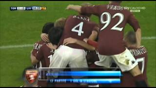 TORINO FC  LIVORNO 10  Il GOAL di Alessandro Parisi  real audio amp commento originale [upl. by Laius]