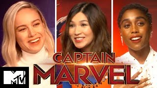 Captain Marvel Cast Play Would You Rather 90s Edition  MTV Movies [upl. by Eidnak]