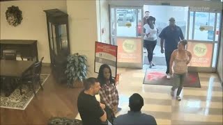 Raw Surveillance video of bank jugging suspect [upl. by Matheny906]