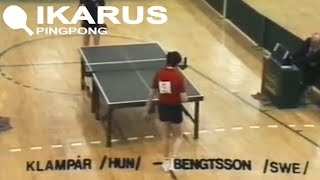 Klampár Tibor  Stellan Bengtsson  European Table Tennis TOP 12 1981 [upl. by Inahet]