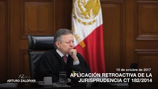 Sesión Pleno  Aplicación retroactiva de la jurisprudencia CT 1822014 [upl. by Ramal818]