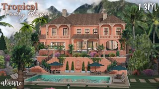 Tropical Family Mansion  13M  Bloxburg Speed Build  Roblox [upl. by Beaulieu]