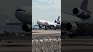 FedEx McDonnell Douglas MD11F arrives at Las Vegas LAS  N610FE  planespotting shorts [upl. by Nauqes]