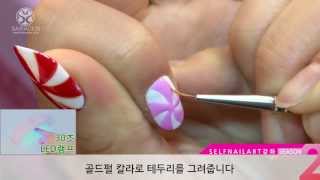 사라네일 뱅글뱅글 사탕 네일아트  candy nail art [upl. by Barr]