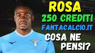 LA MIA ROSA IDEALE 433 250 CREDITI RUOLI E QUOTAZIONI FANTACALCIOIT LISTONE FANTACALCIO 20242025 [upl. by Schwing]