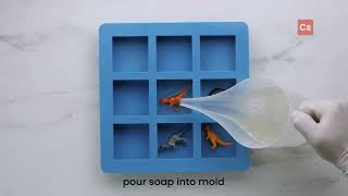 How to Make Dinosaur Hand Soaps  Easy 1 Minute Melt amp Pour Soap Making Guide [upl. by Gallager777]