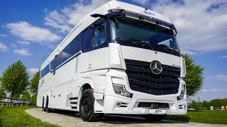 Motorhome em Mercedes Actros STX motorhome casassobrerodas rv mercedes mansãosobrerodas [upl. by Weihs]