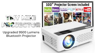 How to Use TMY 9500 Lumens Bluetooth Mini Projector  Complete Beginner Guide [upl. by Amiarom]