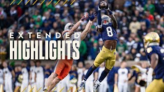 EXTENDED HIGHLIGHTS  Notre Dame Football vs Virginia [upl. by Quennie]