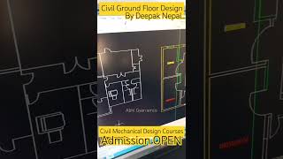 civil design ground floor design home civil cad autocad ground floor best computer [upl. by Skeie]