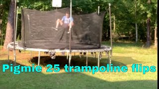 Doing all of Pigmies 25 easy trampoline flips [upl. by Cantu]