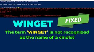 Fix Winget Is Not Recognized Error In Windows 10 11 [upl. by Feetal]