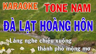 Đà Lạt Hoàng Hôn Karaoke Tone Nam Nhạc Sống  Phối Mới Dễ Hát  Nhật Nguyễn [upl. by Anetta]