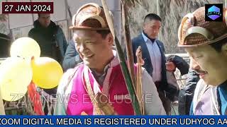 Arunachal CM Pema Khandu Lays foundation stone for RCC Bridge at Pikte point across river Singhen [upl. by Streetman]