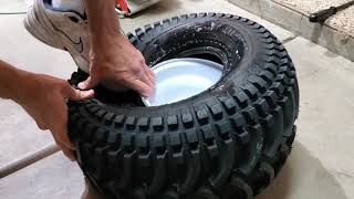 Simplest way to install a go kart tire [upl. by Marietta]